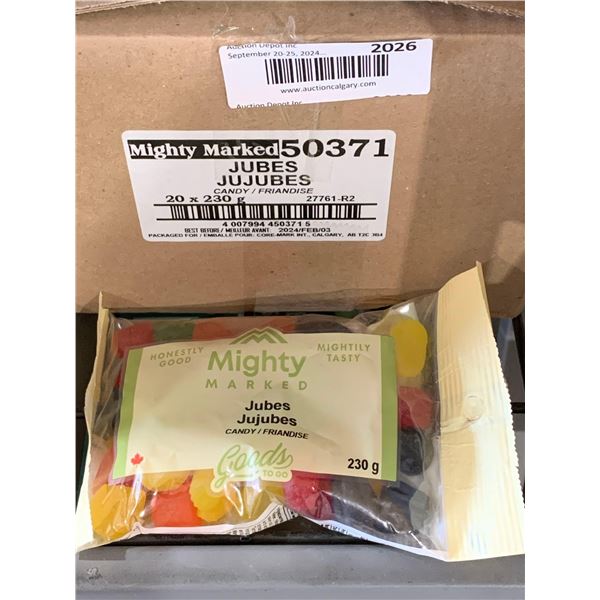 CASE LOT - Mighty Marked Jubes 20x230g