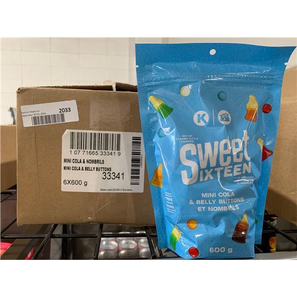 CASE LOT - Sweet Sixteen Mini Cola & Belly Buttons 6x600g