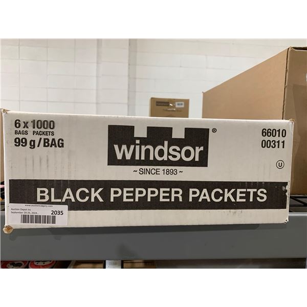 CASE LOT - Windsor Black Pepper Packets 6000 Count