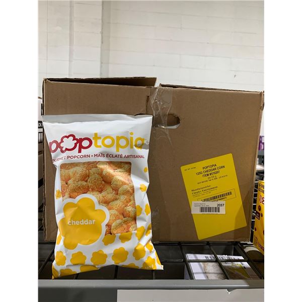 CASE LOT - Poptopia Cheddar Popcorn 24x125g
