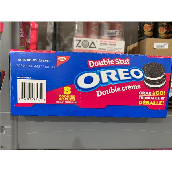 CASE LOT - Oreo Double Stuff Grab & Go Packs  10 - 8 cookie packs