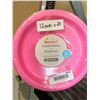 Image 2 : CASE LOT -  Pink Brava Single Use Lunch Plates 12x20 Count