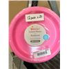 Image 2 : CASE LOT - Pink Brava Single Use Lunch Plates 12x20 Count