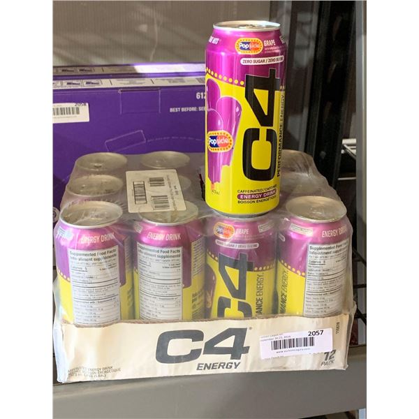 CASE LOT - C4 Zero Sugar Energy Drink - Grape Pipsicle 12x 473ml