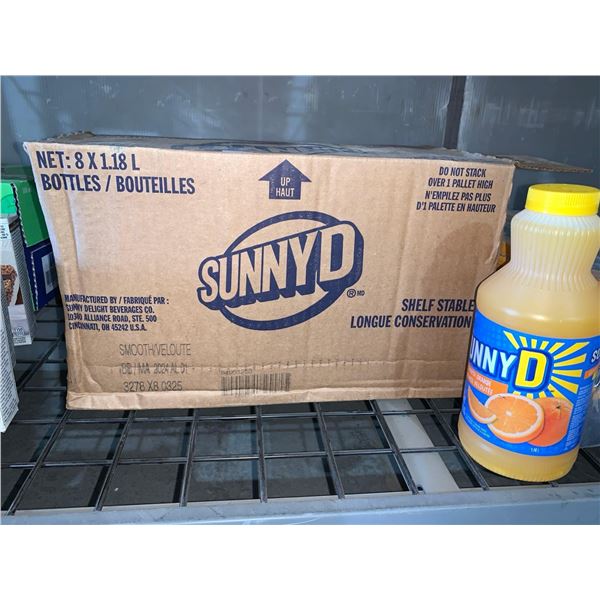 CASE LOT - Sunny D Smooth OPrange Beverage 8x1.18L