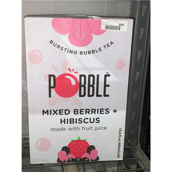 CASE LOT - Pobble Mixed Berries & Hibiscus Bursting Bubble Tea 24x490ml