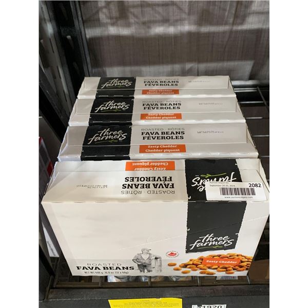 CASE LOT - Three Farmers Roasted Fava Beans - Zesty Cheddar 4x(12x40g)