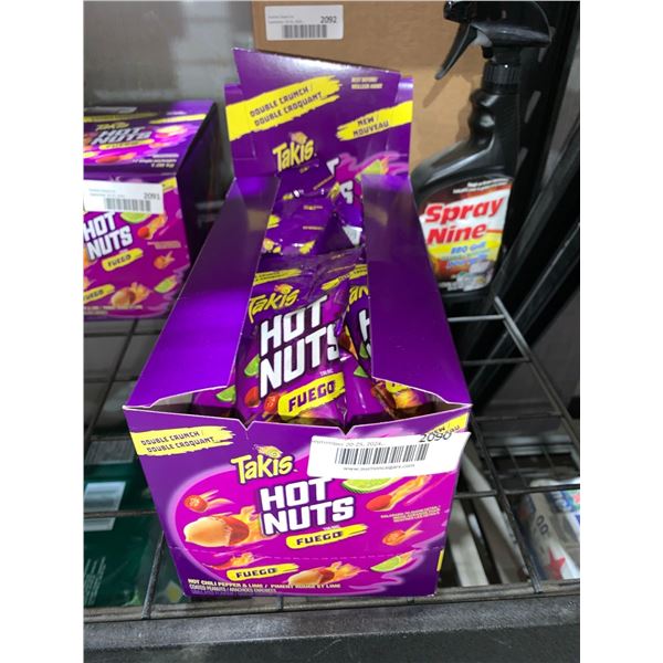 CASE LOT - Takis Fuego Hot Nuts 12 Single Packs 1.08Kg