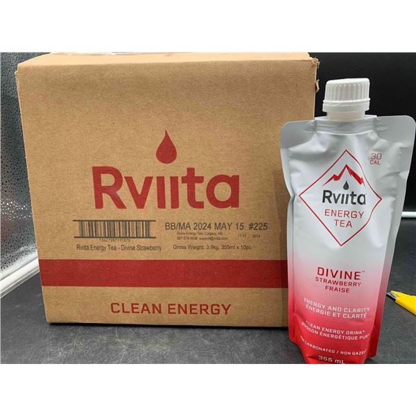 CASE LOT - Rviita Energy Tea Devine Strawberry 10x355ml