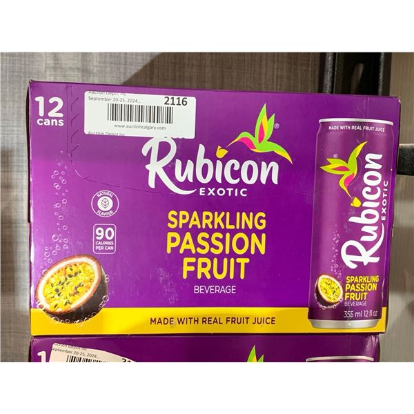 CASE LOT - Rubicon Sparkling Passion Fruit Beverage 12x355ml