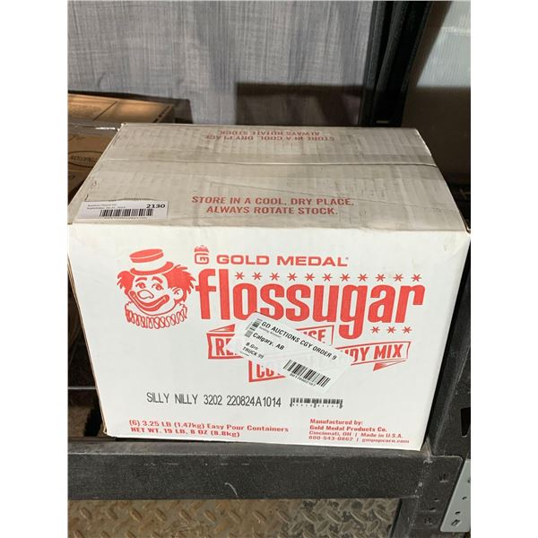 CASE LOT - Pink Vanilla Flossugar, 6x3.25Lbs
