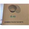 Image 2 : CASE LOT - PCM White Plastic Bowls & Lids - 150 Sets