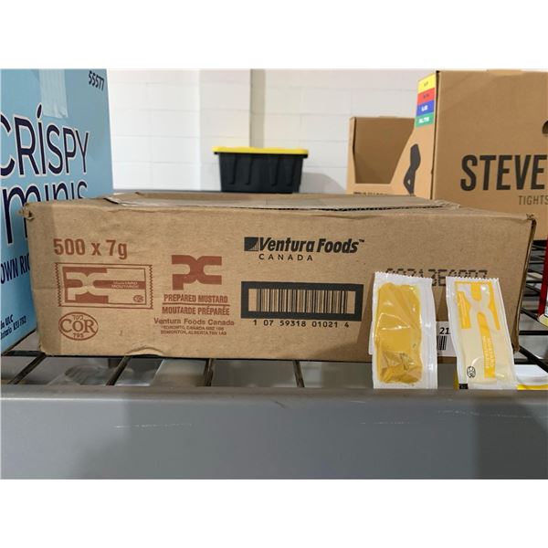 CASE LOT - Ventura Foods Individual Mustard Packets 500x7g