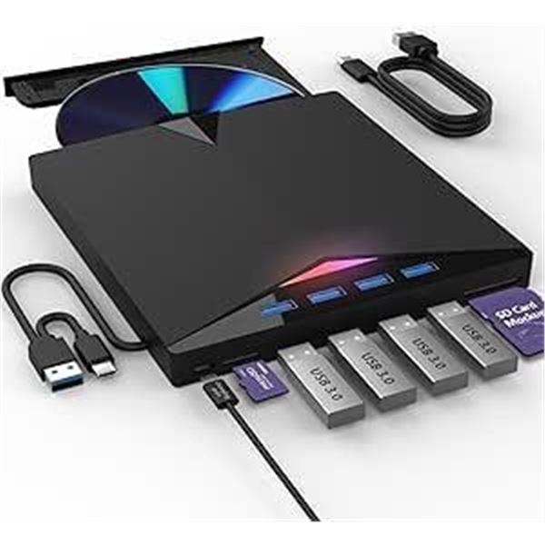 External Blu ray Drive USB 3.0 Type-C 3D Blu RAL Drive,DVD/BD Player Read/Write Portable Blu-ray Dri