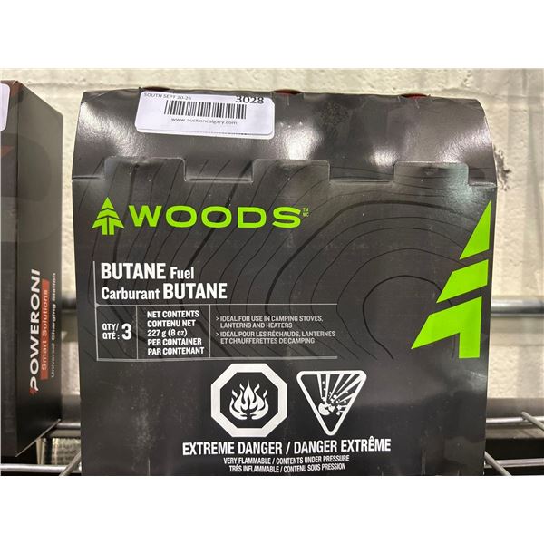 Woods butane fuel 3x227g