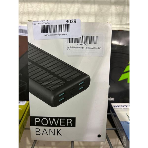 Solar powered portable power bank
