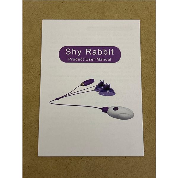 Shy Rabbit nipple vibrator adult pleasure toy, New in box