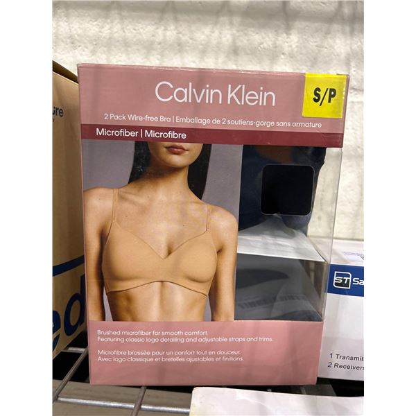 Calvin Klein microfibre wire free bra pack of 2, size small