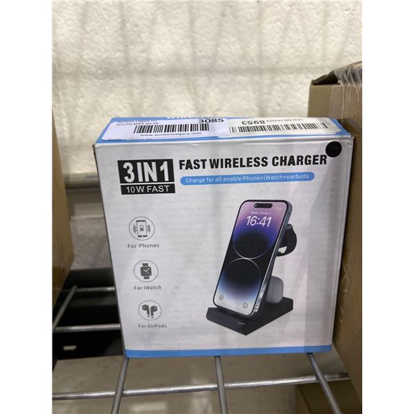 3 in 1, 10 watt fast wireless charging station