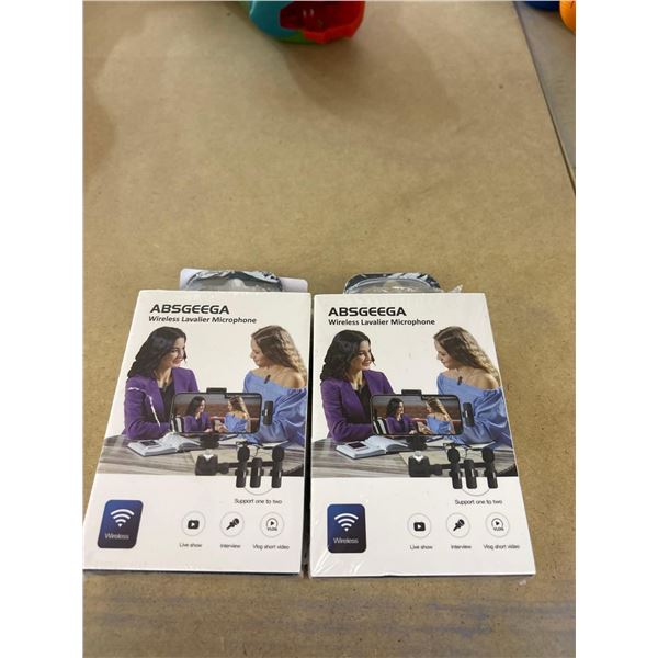 Absgeega wireless lavalier microphone, lot of 2