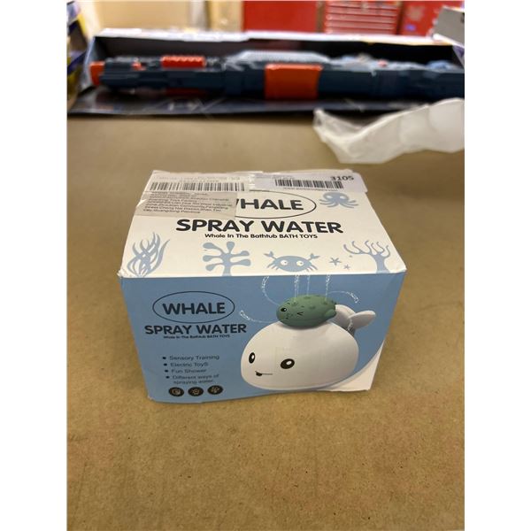Whale water spraying bathtub toy