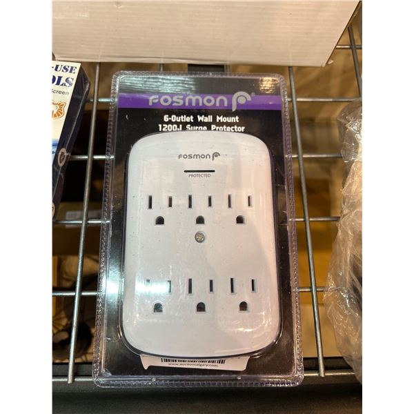 Fosmon 6-outlet wall mount with surge protection