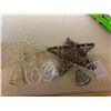 Image 1 : Lot of 2 battery powered star Christmas tree topper decorations