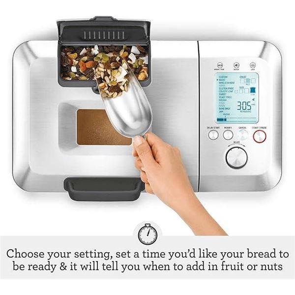 Breville BBM800XL Custom Loaf Bread Maker, Brushed Stainless Steel