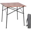 Image 1 : PORTAL Lightweight Aluminum Folding Square Table Roll Up Top 4 People Compact Table with Carry Bag f