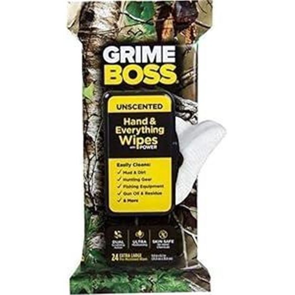 Grime Boss Hunting Wipes 6 x 24 Wipes