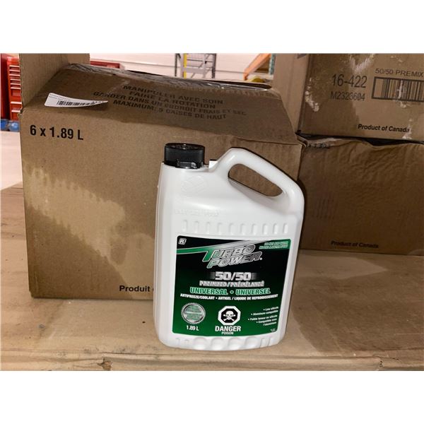 Turbo Power 50/50 Premixed Universal Antifreeze/Coolant 6 x 1.89L