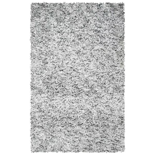 8ft Shag Area Rug Grey & White