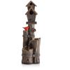 Image 1 : Alpine Corporation 35" Tall Outdoor 3-Tier Birdhouse Water Fountain Yard Art Décor