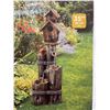 Image 3 : Alpine Corporation 35" Tall Outdoor 3-Tier Birdhouse Water Fountain Yard Art Décor