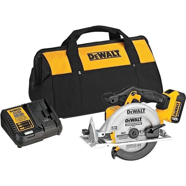 DEWALT 20V MAX* 6-1/2-Inch Circular Saw Kit, 5.0-Ah (DCS391P1)
