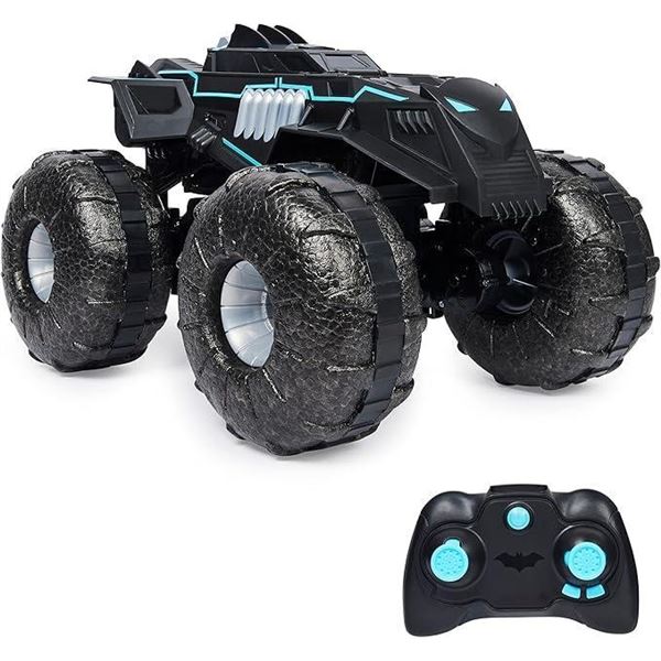 Batman, All-Terrain Batmobile Remote Control Vehicle, Water-Resistant Batman Toys for Boys Aged 4 an
