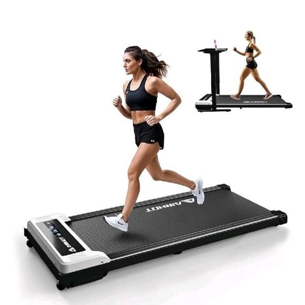 AIRHOT Walking Pad, 2 in 1 Under Desk Treadmill of Compact Space, 2.5HP Quiet Desk Treadmill with Re