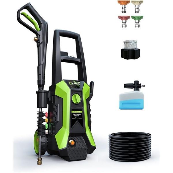 Pressure Washer with Foam Cannon, ETOOLAB Electric Pressure Washer 3500 PSI Max 2.4GPM with 4 Nozzel