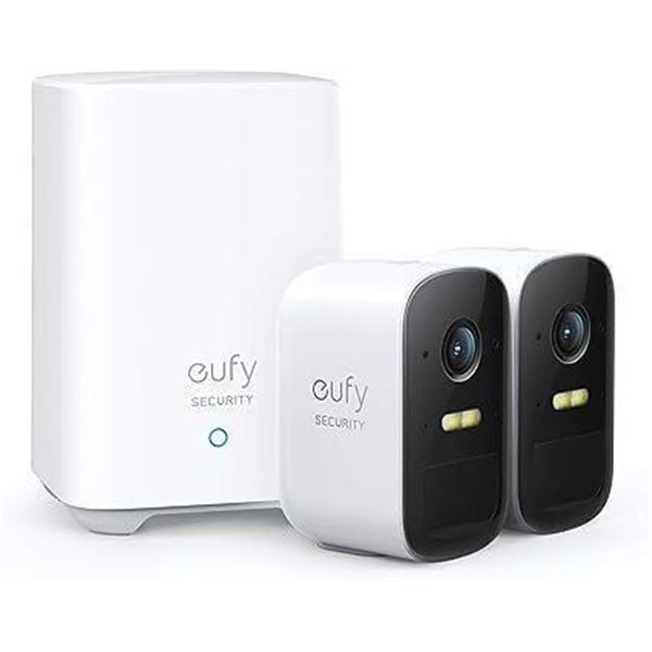 ufy security, eufyCam 2C 2-Cam Kit, Security Camera Outdoor, Wireless Home Security System with 180-