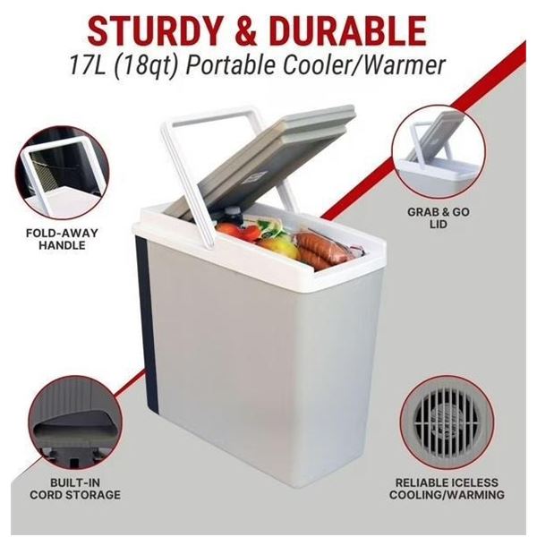 Koolatron P20 12V Compact Electric Cooler and Warmer (18 Quarts/17 Liters)