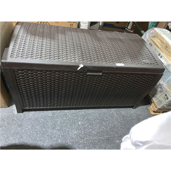 Suncast Deck Box Wicker Style See Photos 49.5"x24"x24"