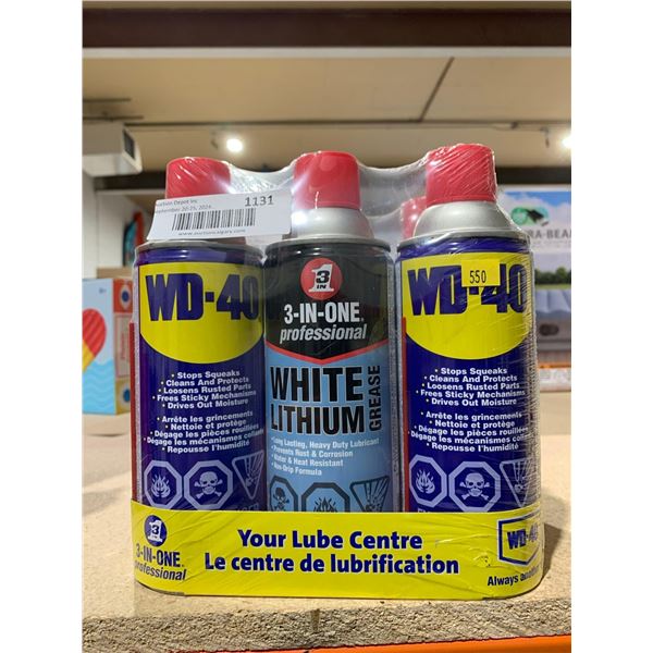3 in 1 Professional Your Lube Center 2 cans WD-40 and 1 can White Lithium Grease
