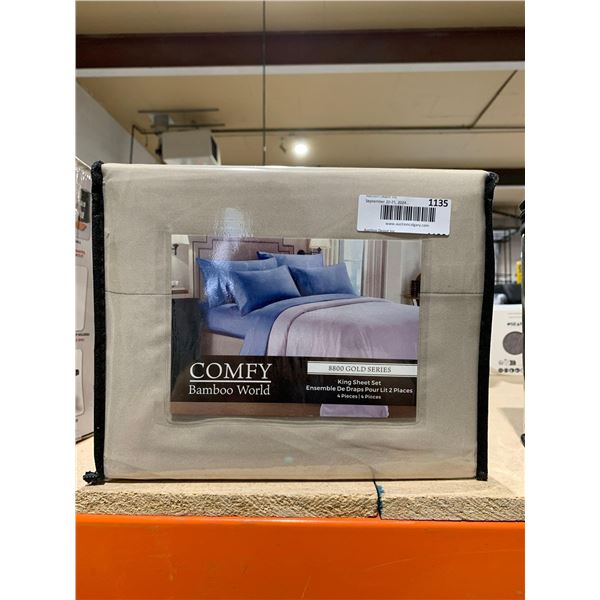Comfy Bamboo World 8800 Gold Series King 4pc Sheet Set