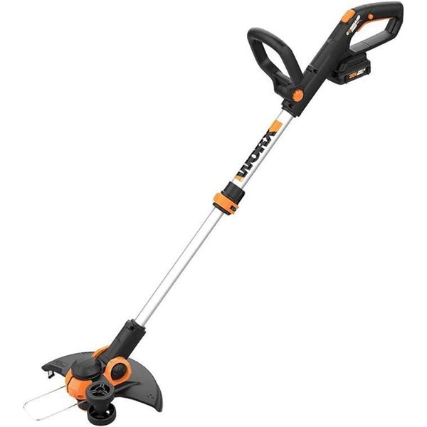 Worx WG163 GT 3.0 20V Cordless Grass Trimmer/Edger with Command Feed, 12-Inch, Black and Orange