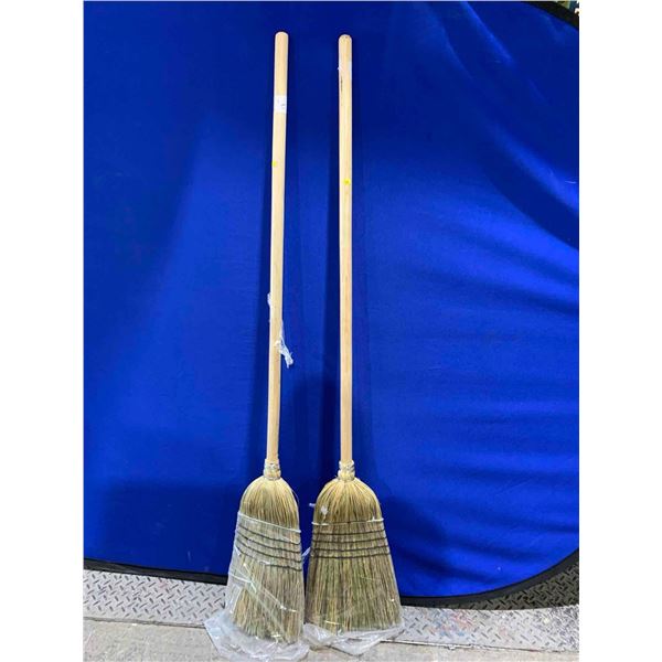 Lot of 2 Corn Brooms