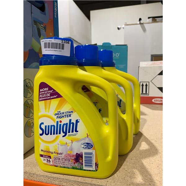 Sunlight Morning Fresh Concentrated Detergent 3 x 1.47L
