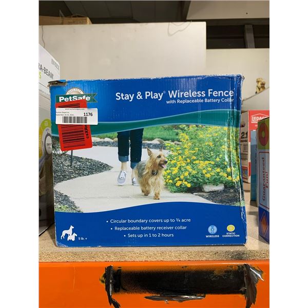 PetSafe Stay & Play Wireless Fence With Replaceable Battery Collar 5lb+