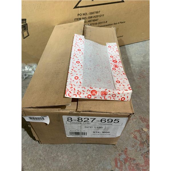 Circle K 6" x 2.75" x 10" Paper Dessert Bags 1000 Count