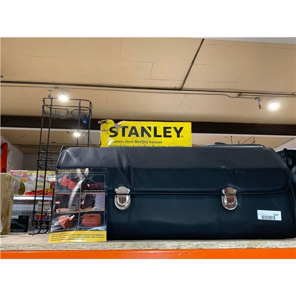 Home / Car Storage Bin Black With Velcro Inserts and Metal Clip Closure