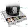 Image 1 : Mind Reader Single Serve Coffee Pod Organizer with 3 Drawers, 36 Pod Capacity, Countertop, 34.3L x 3